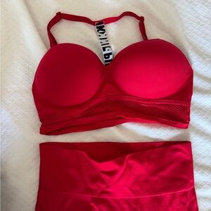 SOLD!Victoria Secret PINK  workout outfit RED